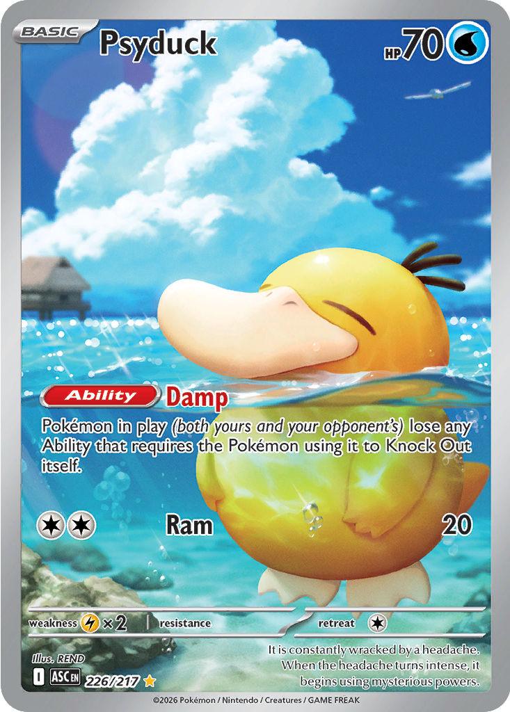 Pokémon-kaart Psyduck 226/217 Illustration Rare uit de set Ascended Heroes