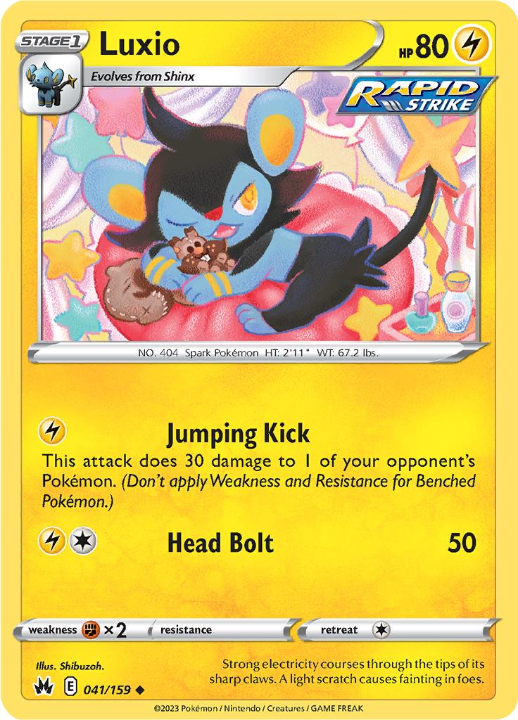 Pokémon-kaart Luxio 041/159 Uncommon uit de set Crown Zenith