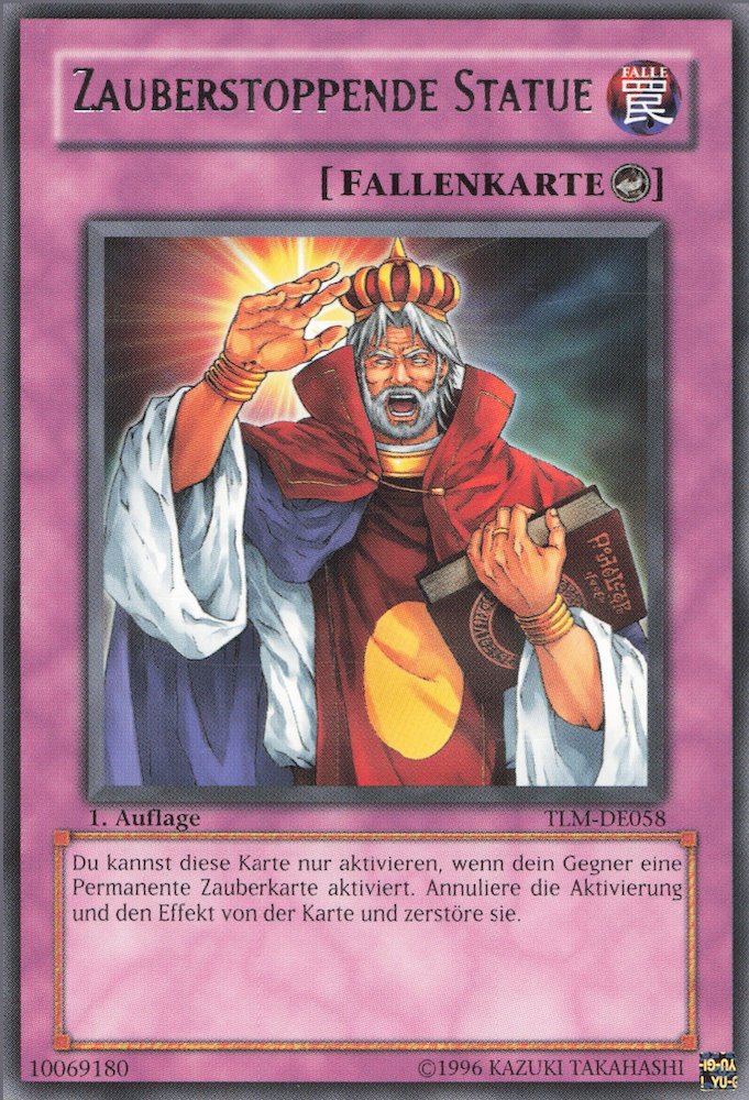 Yu-Gi-Oh!-kaart Spell-Stopping Statute TLM-DE058 Rare uit The Lost Millennium Image principale du produit