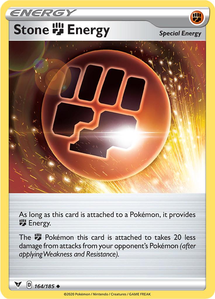 Pokémon-kaart Stone Fighting Energy 164/185 Uncommon uit de set Vivid Voltage