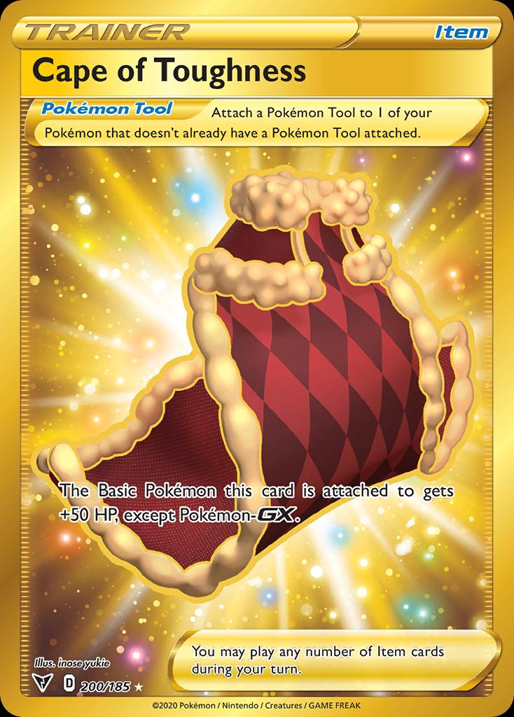 Pokémon-kaart Cape of Toughness 200/185 Secret Rare uit de set Vivid Voltage Image principale du produit