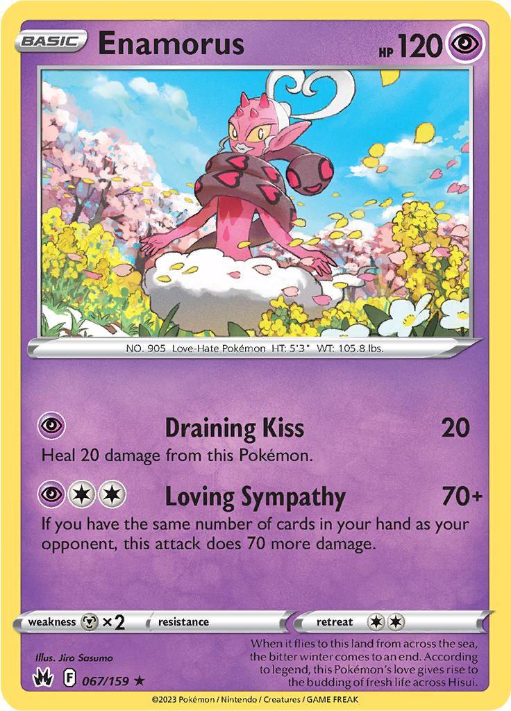 Pokémon-kaart Enamorus 067/159 Rare uit de set Crown Zenith Imagen principal del producto