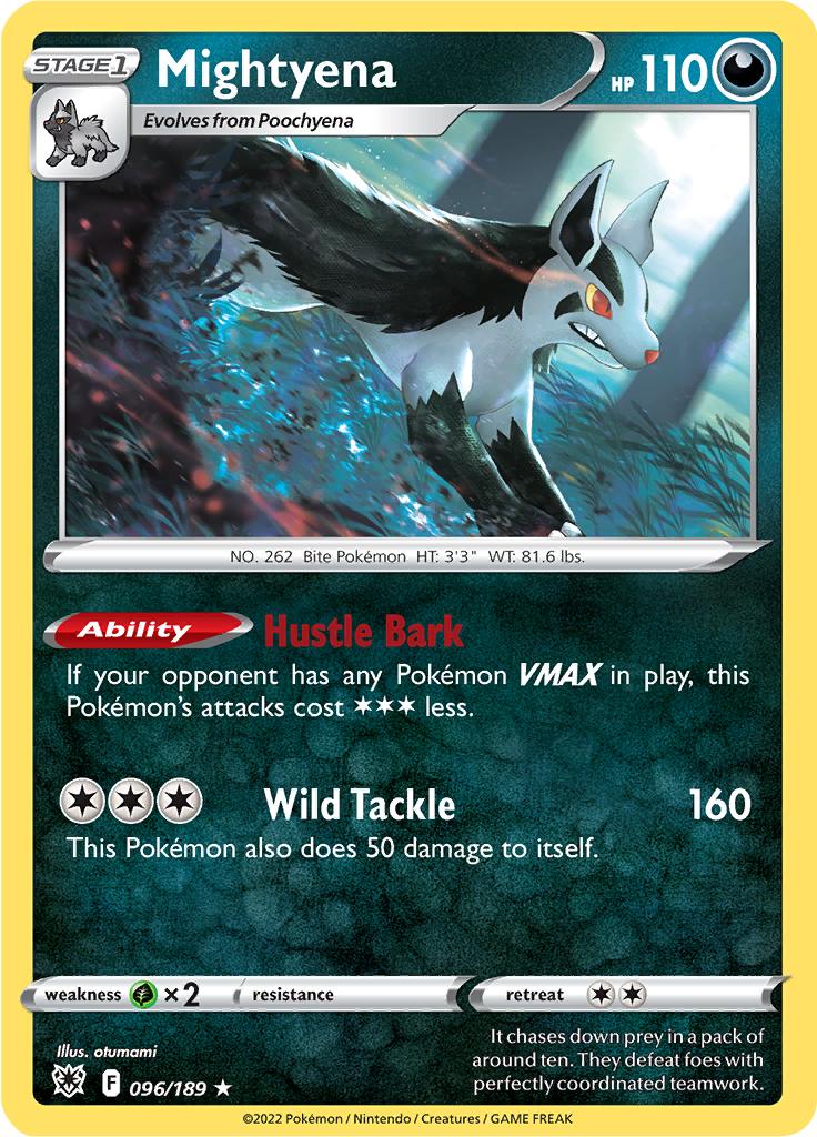 Pokémon-kaart Mightyena 096/189 Rare uit de set Astral Radiance