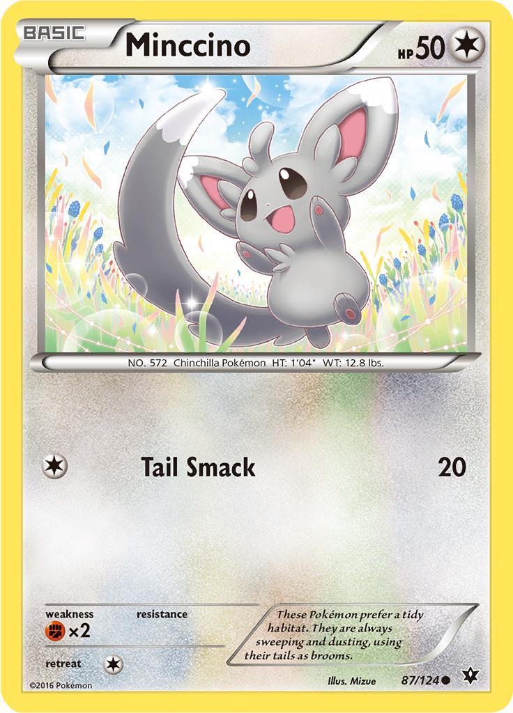 Pokémon-kaart Minccino 87/124 Common uit de set Fates Collide Imagen principal del producto