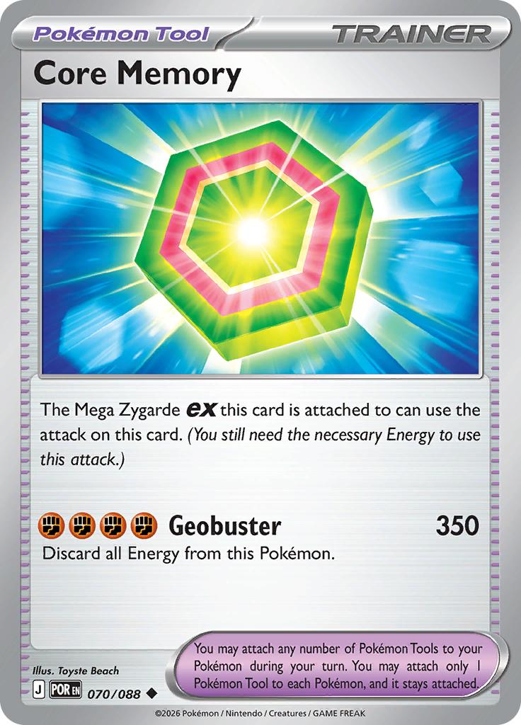 Pokémon-kaart Core Memory 070/088 Uncommon uit de set Perfect Order