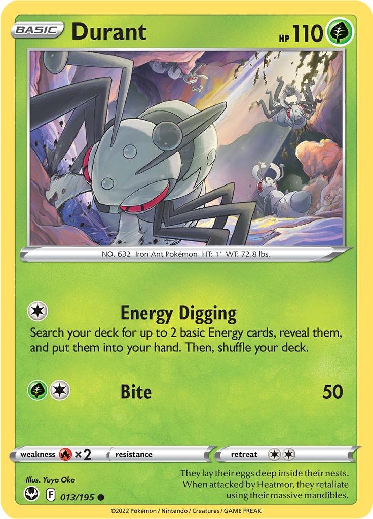 Pokémon-kaart Durant 013/195 Common uit de set Silver Tempest Hoofdafbeelding