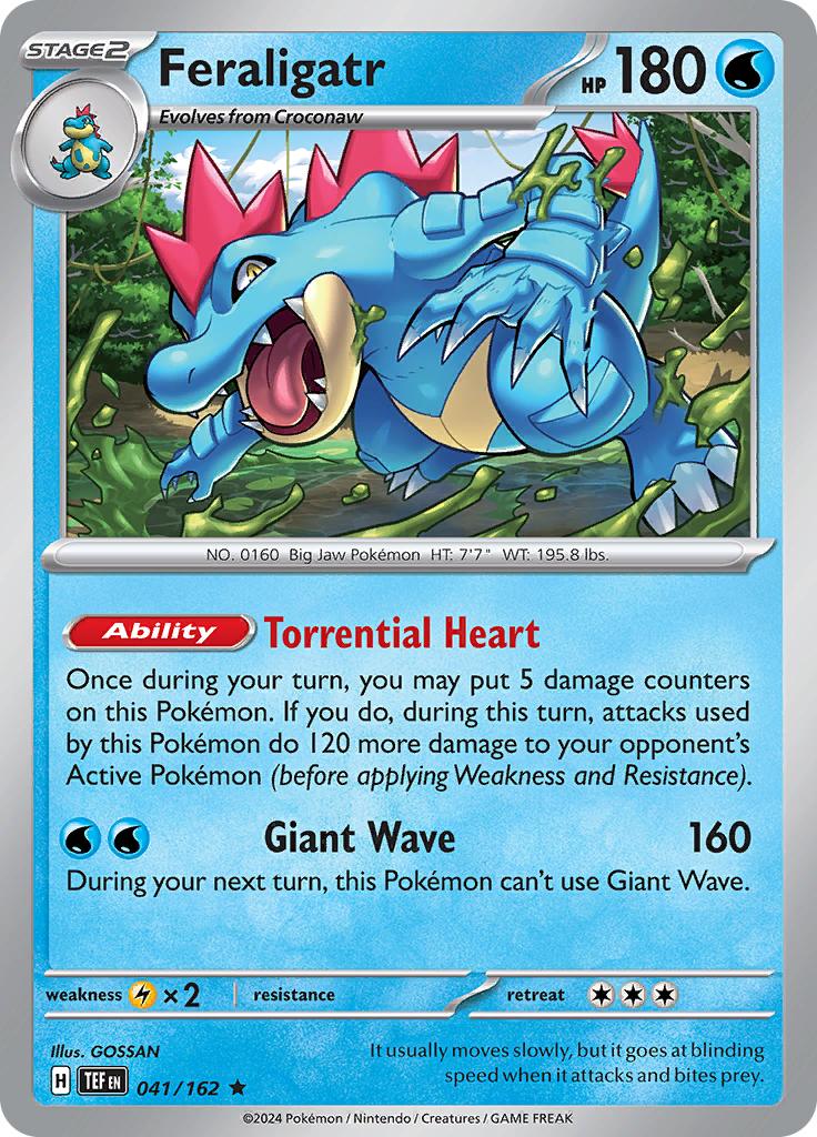 Pokémon-kaart Feraligatr 041/162 Rare uit de set Temporal Forces Immagine principale del prodotto