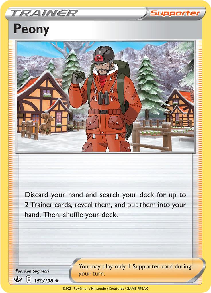 Pokémon-kaart Peony 150/198 Uncommon uit de set Chilling Reign