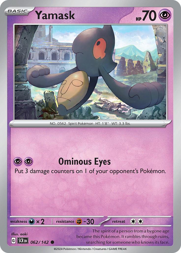 Pokémon-kaart Yamask 062/142 Common uit de set Stellar Crown