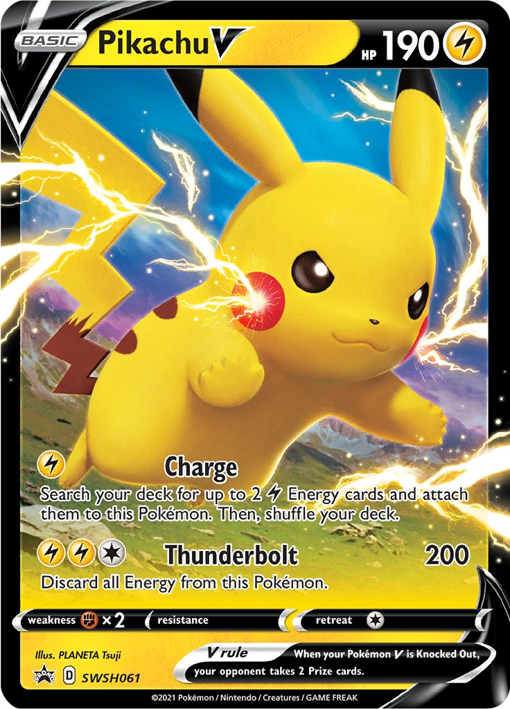Pokémon-kaart Pikachu V SWSH061 Promo uit de set SWSH Black Star Promos Hauptbild