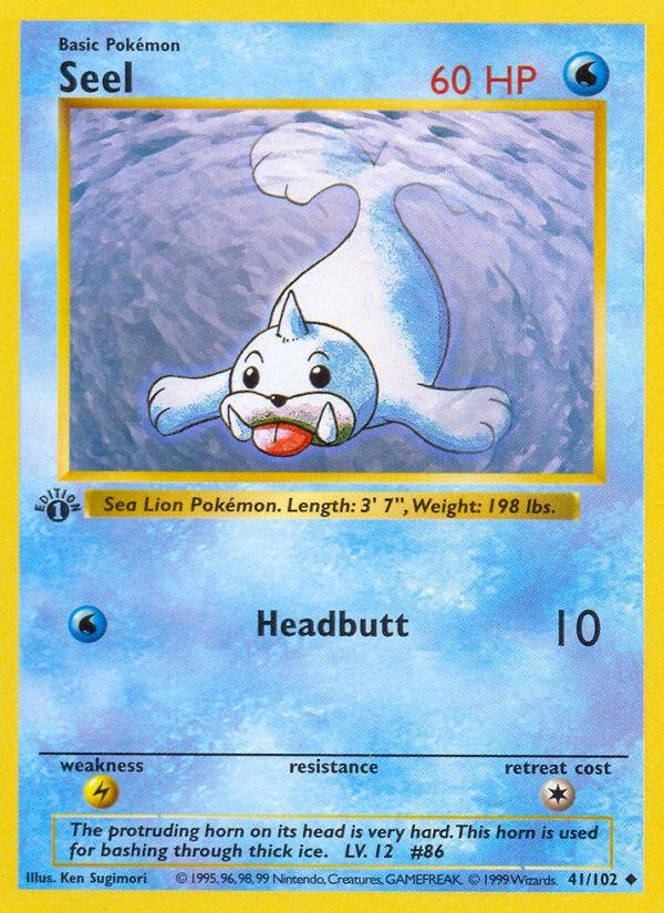 Pokémon-kaart Seel 41/102 Uncommon uit de set Base Set Hoofdafbeelding