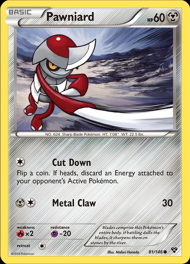 Pokémon-kaart Pawniard 81/146 Common uit de set XY Hoofdafbeelding