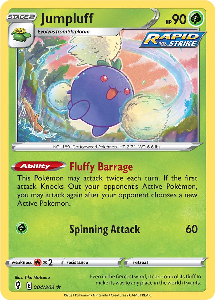 Pokémon-kaart Jumpluff 004/203 Holo Rare uit de set Evolving Skies Hauptbild