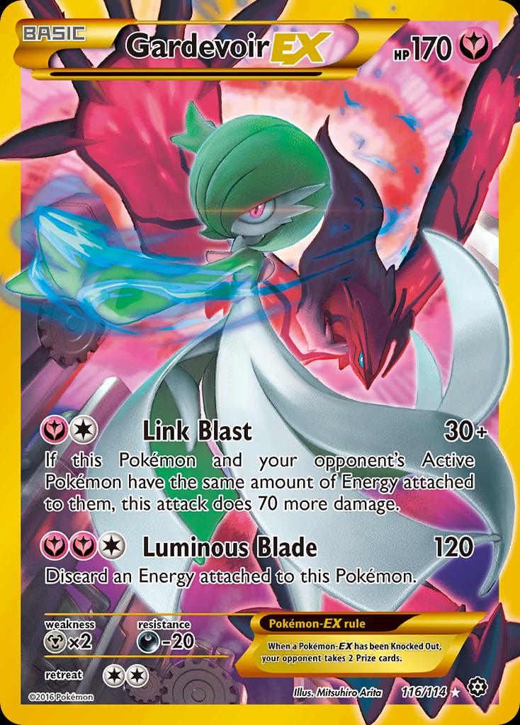 Pokémon-kaart Gardevoir EX 116/114 Secret Rare uit de set Steam Siege