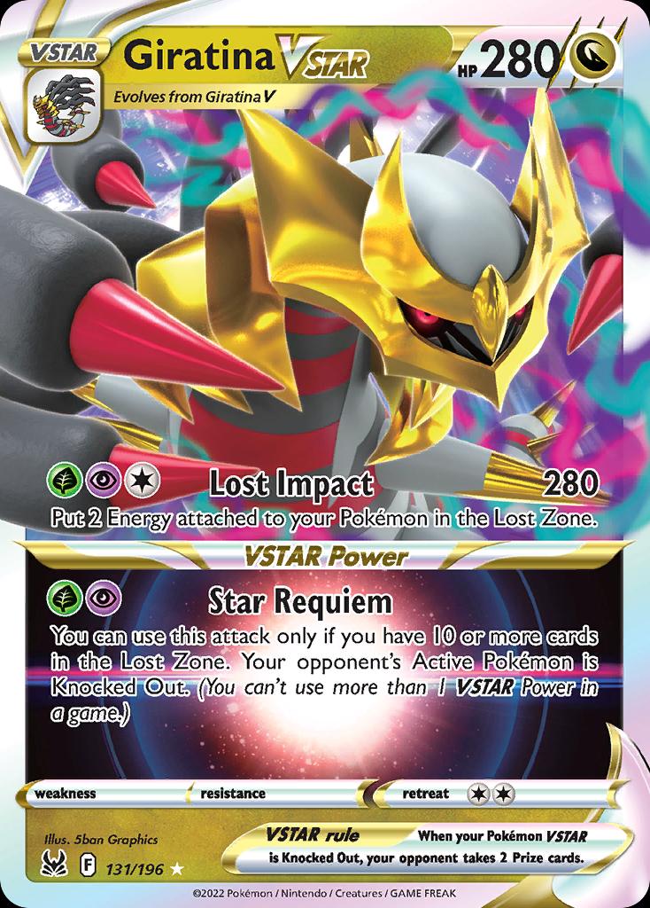 Pokémon-kaart Giratina VSTAR 131/196 Ultra Rare uit de set Lost Origin Hauptbild