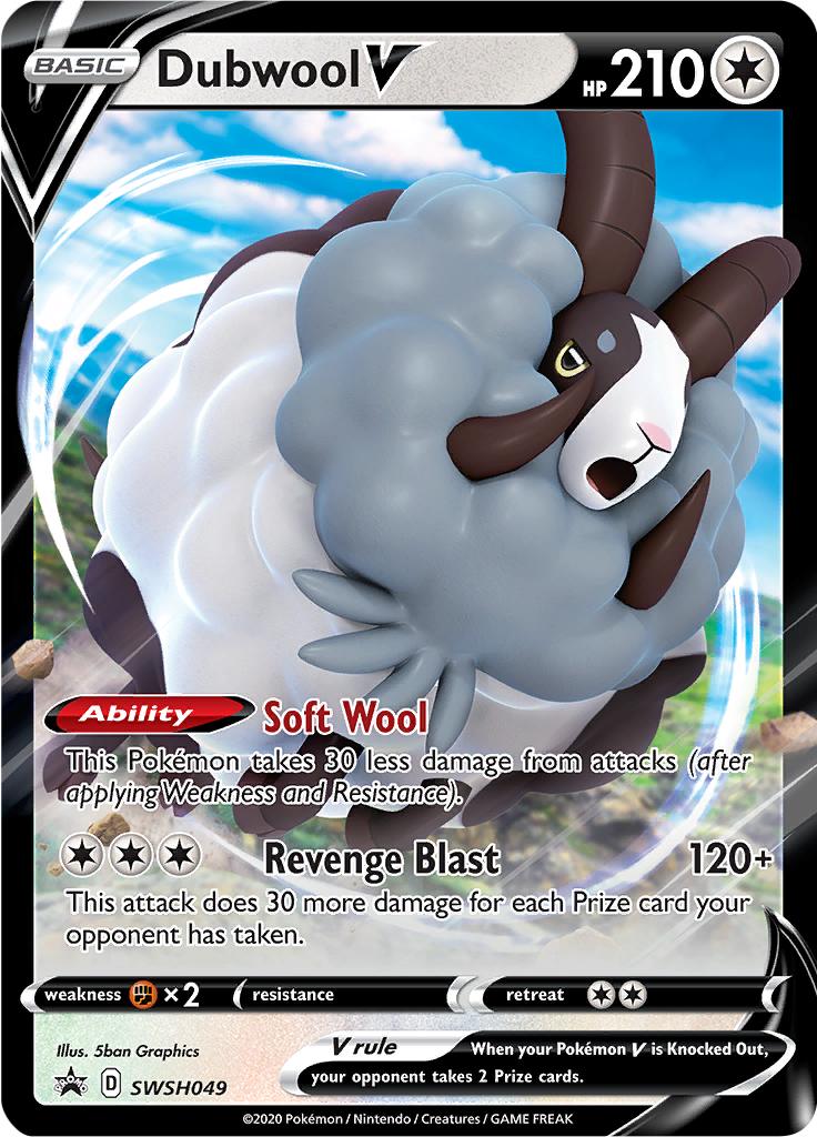 Pokémon-kaart Dubwool V SWSH049 Promo uit de set SWSH Black Star Promos Hoofdafbeelding