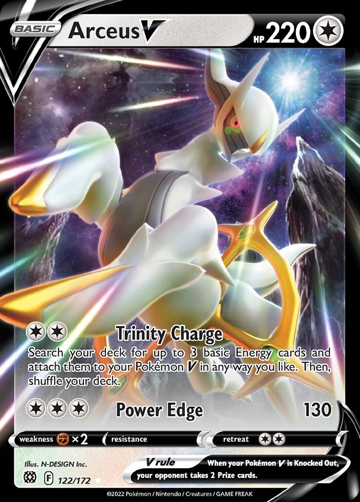 Pokémon-kaart Arceus V 122/172 Ultra Rare uit de set Brilliant Stars Image principale du produit