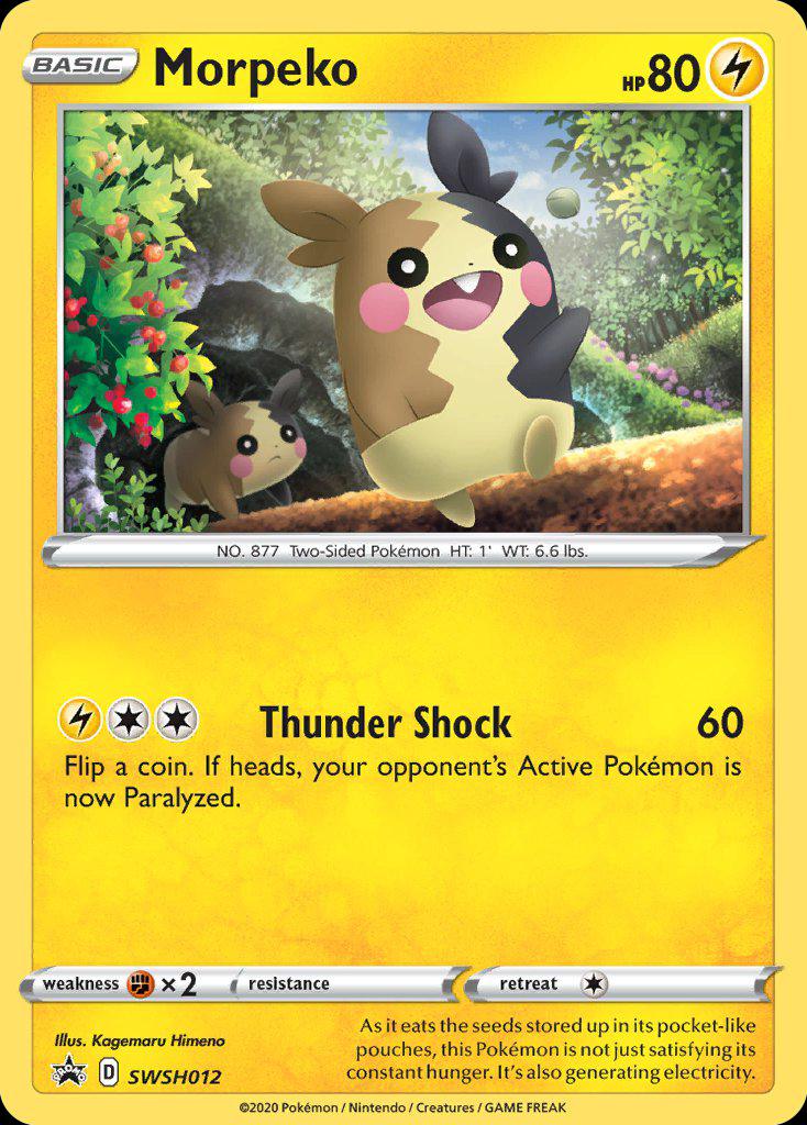 Pokémon-kaart Morpeko SWSH012 Promo uit de set SWSH Black Star Promos