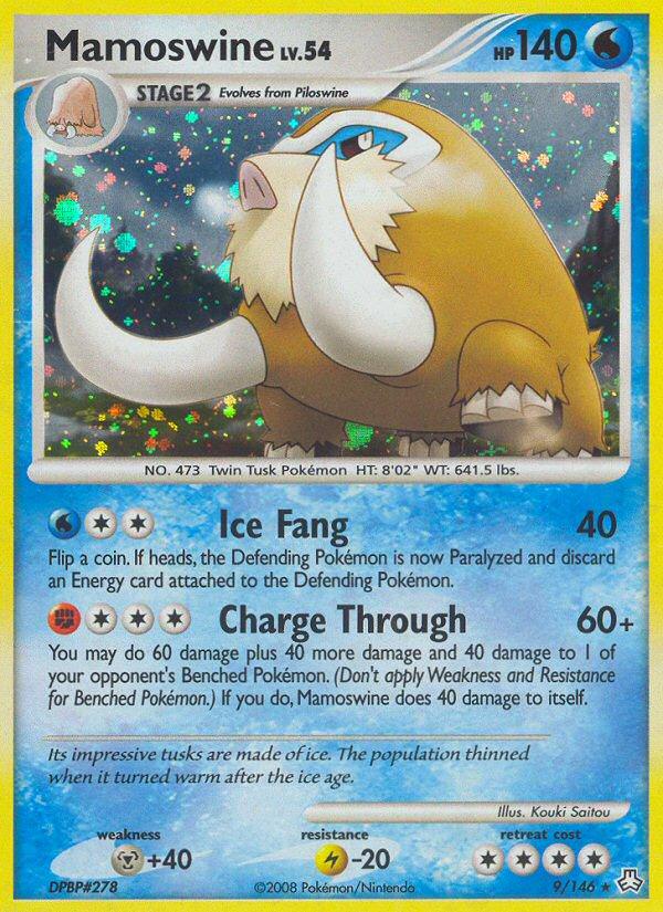 Pokémon-kaart Mamoswine 9/146 Holo Rare uit de set Legends Awakened Hoofdafbeelding