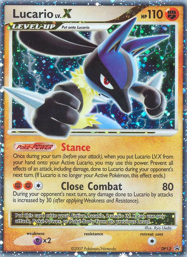 Pokémon-kaart Lucario LV.X DP12 Promo uit de set DP Black Star Promos