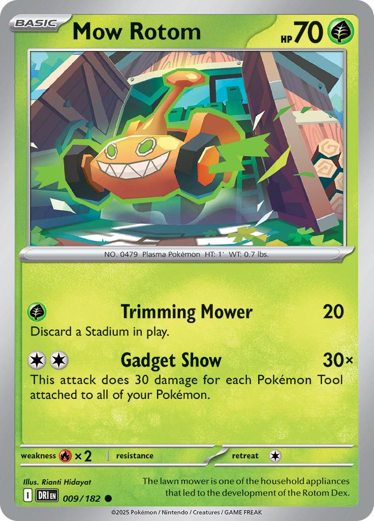 Pokémon-kaart Mow Rotom 009/182 Common uit de set Destined Rivals