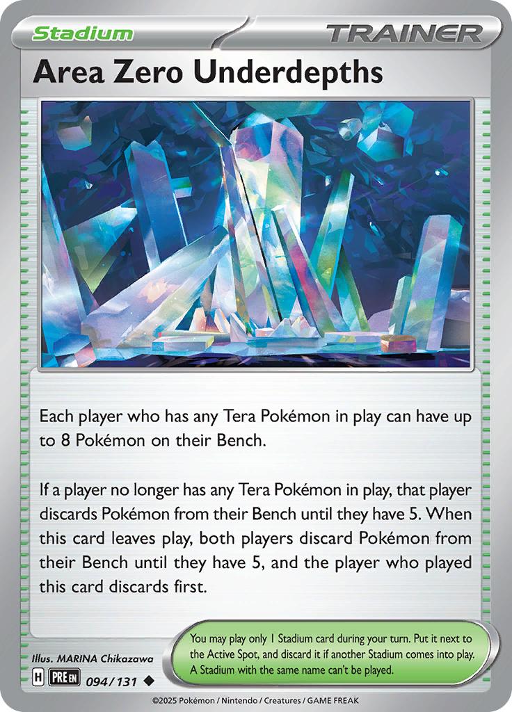 Pokémon-kaart Area Zero Underdepths 094/131 Uncommon uit de set Prismatic Evolutions