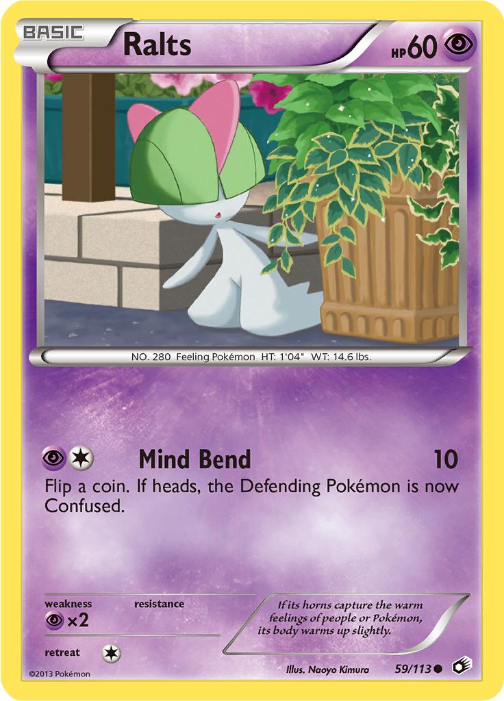 Pokémon-kaart Ralts 59/113 Common uit de set Legendary Treasures