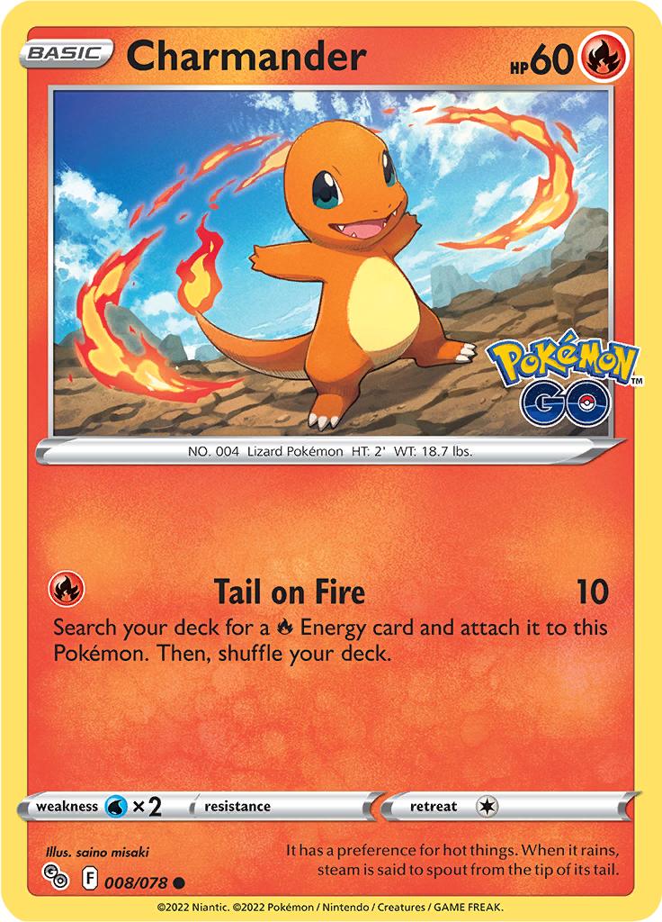 Pokémon-kaart Charmander 008/078 Common uit de set Pokémon GO