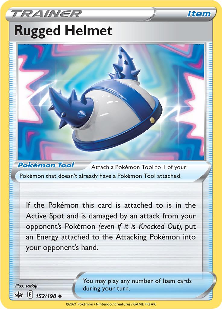 Pokémon-kaart Rugged Helmet 152/198 Uncommon uit de set Chilling Reign