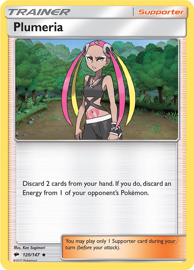Pokémon-kaart Plumeria 120/147 Uncommon uit de set Burning Shadows
