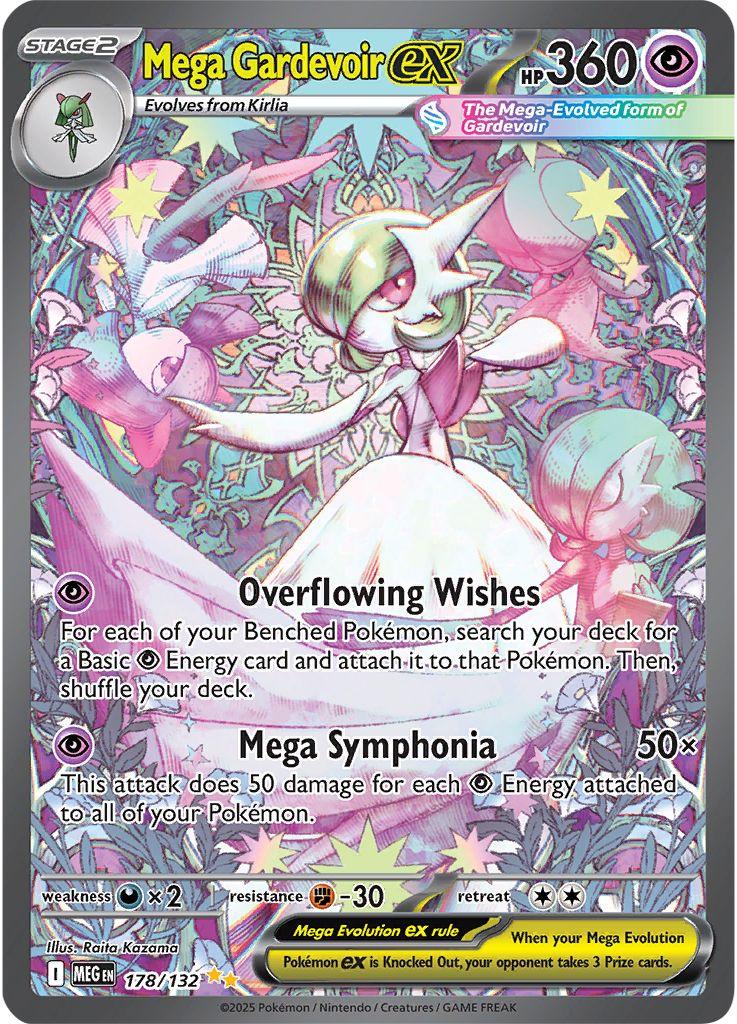 Pokémon-kaart Mega Gardevoir ex 178/132 Special Illustration Rare uit de set Mega Evolution