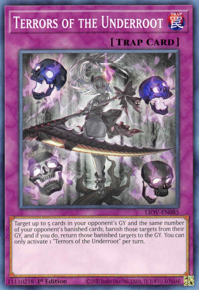 Yu-Gi-Oh!-kaart Terrors of the Underroot LIOV-EN085 Common uit Lightning Overdrive Image principale du produit