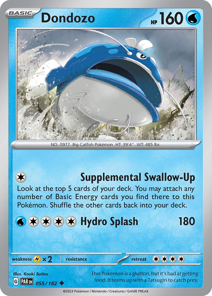 Pokémon-kaart Dondozo 055/182 Uncommon uit de set Paradox Rift
