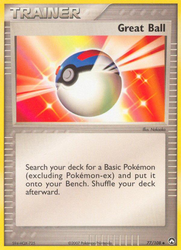Pokémon-kaart Great Ball 77/108 Uncommon uit de set EX Power Keepers