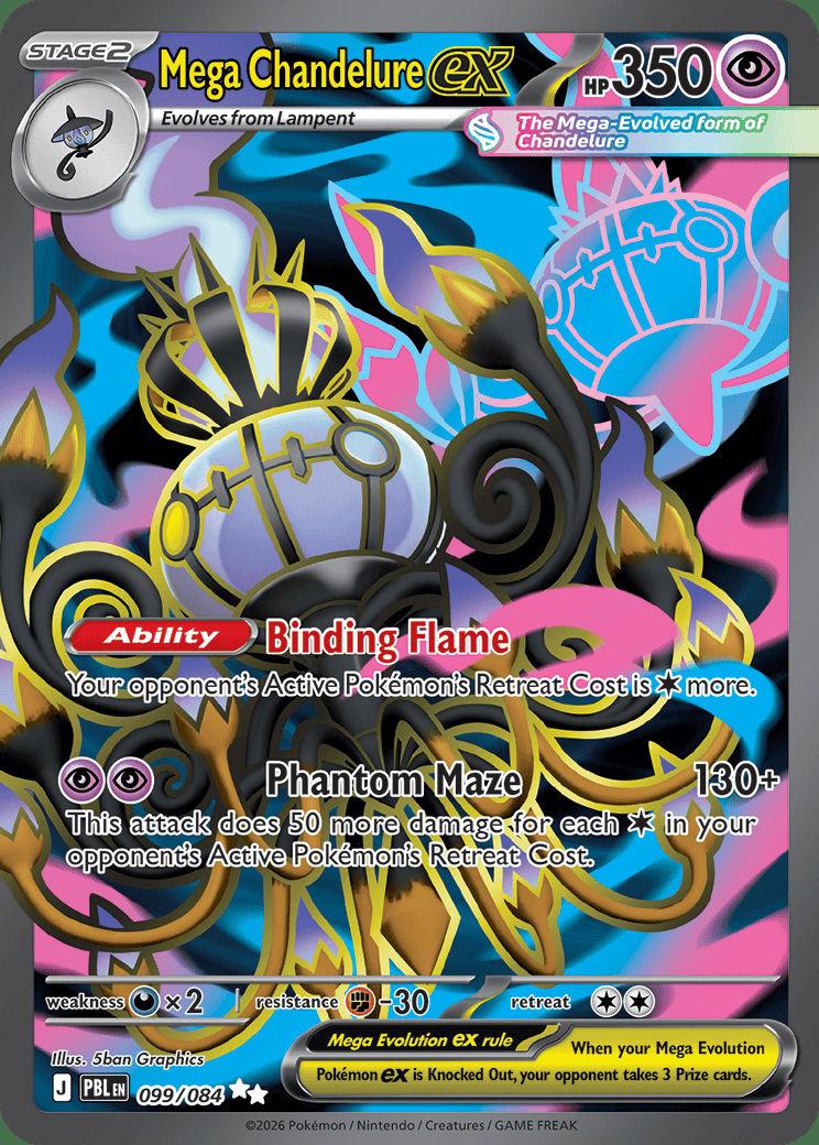Pokémon-kaart Mega Chandelure ex 99/84 Ultra Rare uit de set Pitch Black