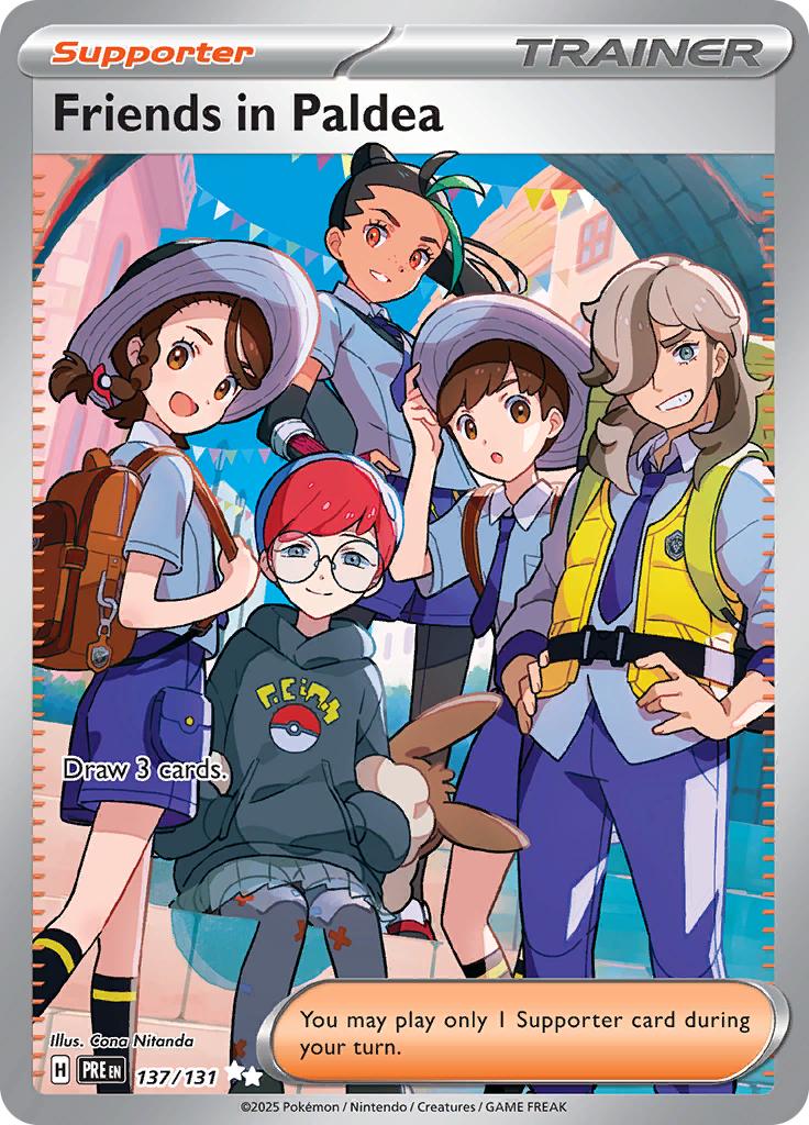 Pokémon-kaart Friends in Paldea 137/131 Ultra Rare uit de set Prismatic Evolutions