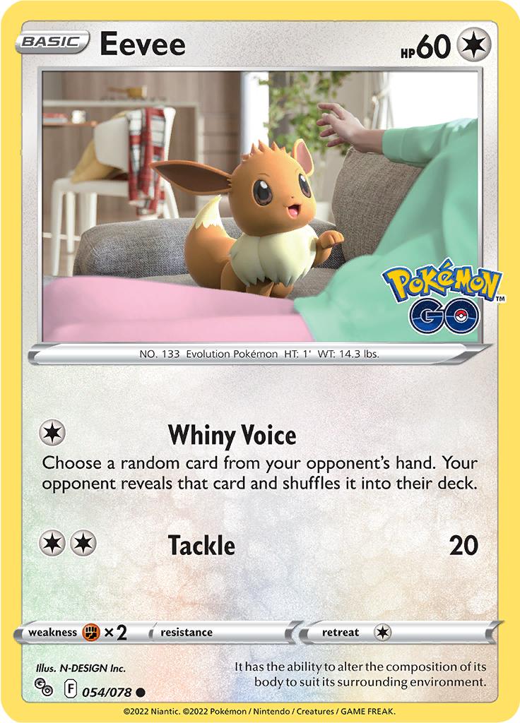 Pokémon-kaart Eevee 054/078 Common uit de set Pokémon GO