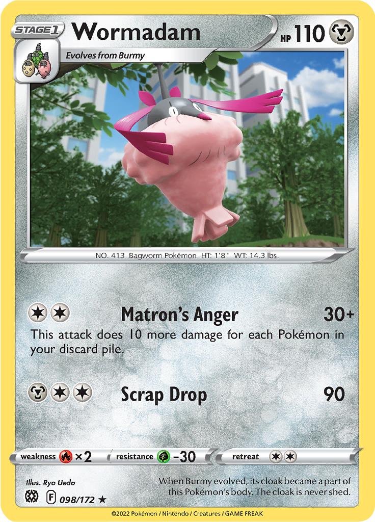 Pokémon-kaart Wormadam 098/172 Rare uit de set Brilliant Stars