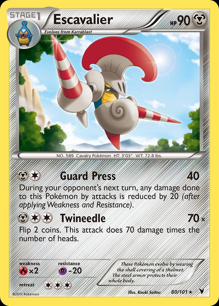 Pokémon-kaart Escavalier 80/101 Rare uit de set Noble Victories