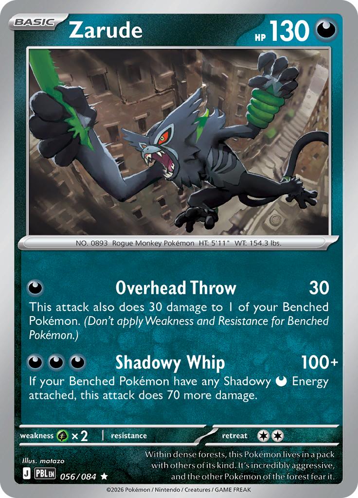 Pokémon-kaart Zarude 056/084 Rare uit de set Pitch Black Hoofdafbeelding