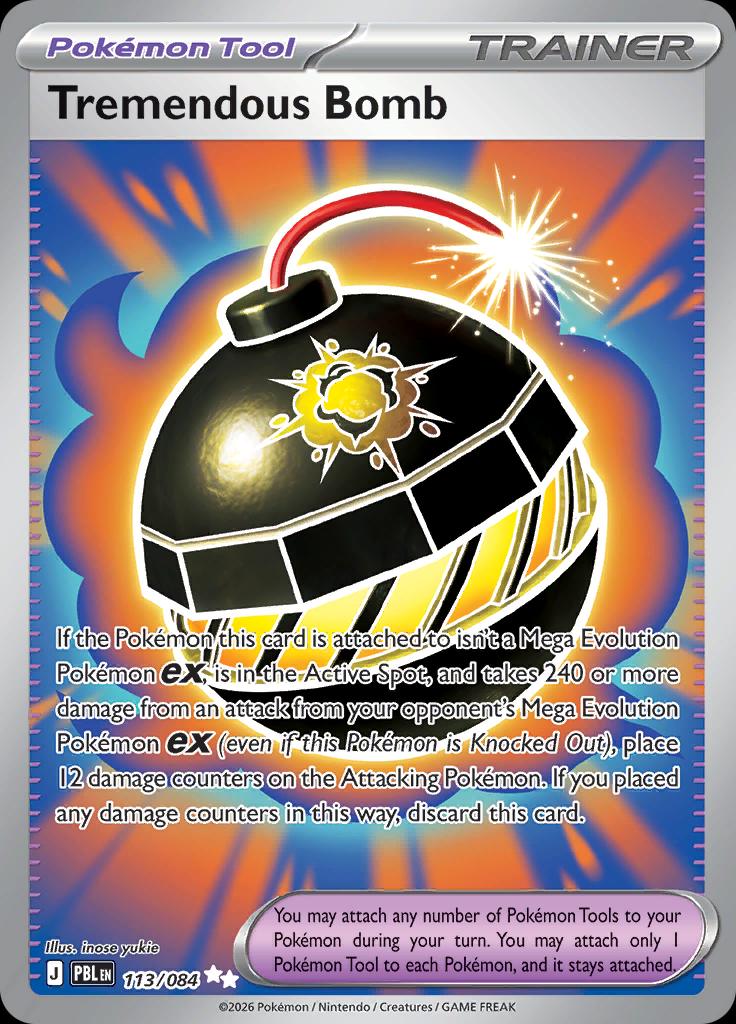 Pokémon-kaart Tremendous Bomb 113/84 Ultra Rare uit de set Pitch Black