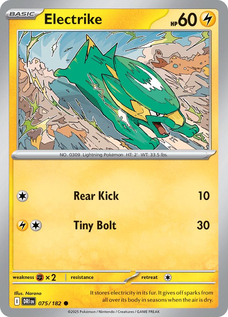 Pokémon-kaart Electrike 075/182 Common uit de set Destined Rivals