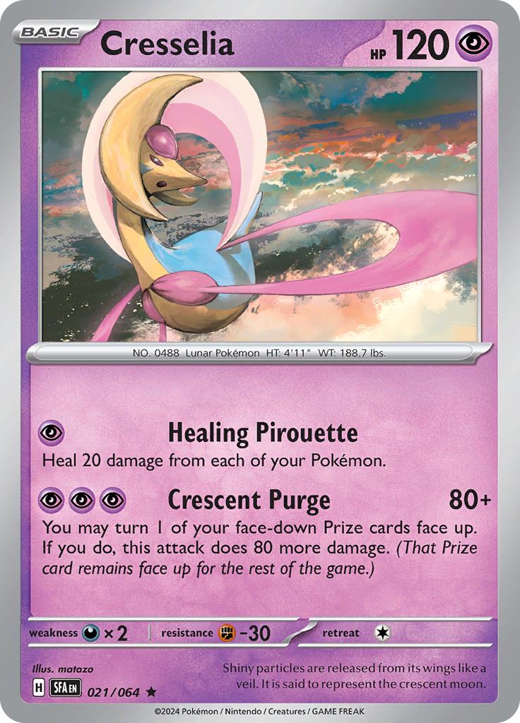 Pokémon-kaart Cresselia 021/064 Rare uit de set Shrouded Fable Image principale du produit