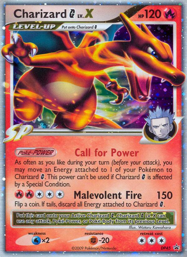 Pokémon-kaart Charizard G LV.X DP45 Promo uit de set DP Black Star Promos