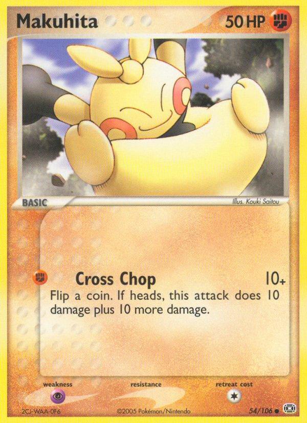 Pokémon-kaart Makuhita 54/106 Common uit de set EX Emerald Image principale du produit