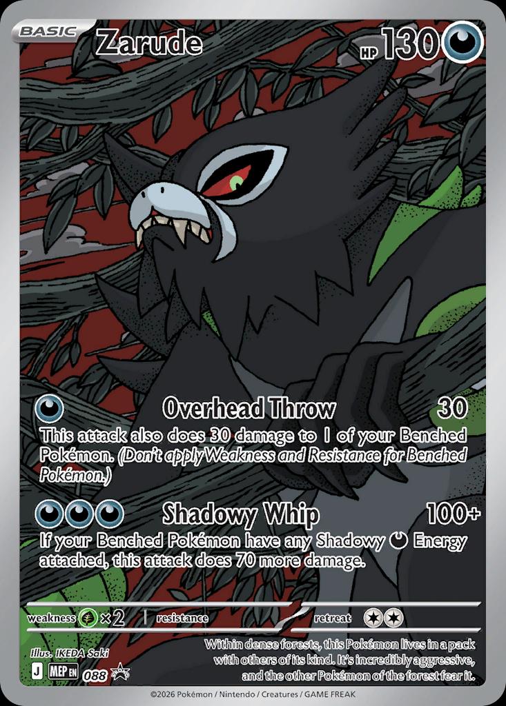 Pokémon-kaart Zarude MEP 088 Promo uit de set MEP Black Star Promos