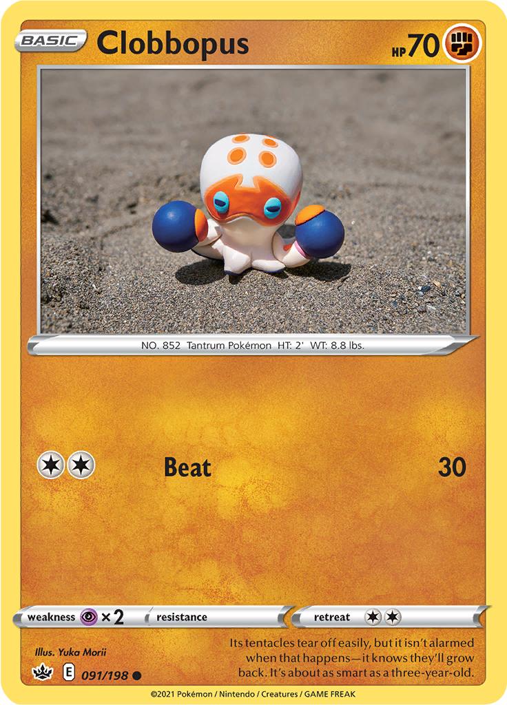 Pokémon-kaart Clobbopus 091/198 Common uit de set Chilling Reign