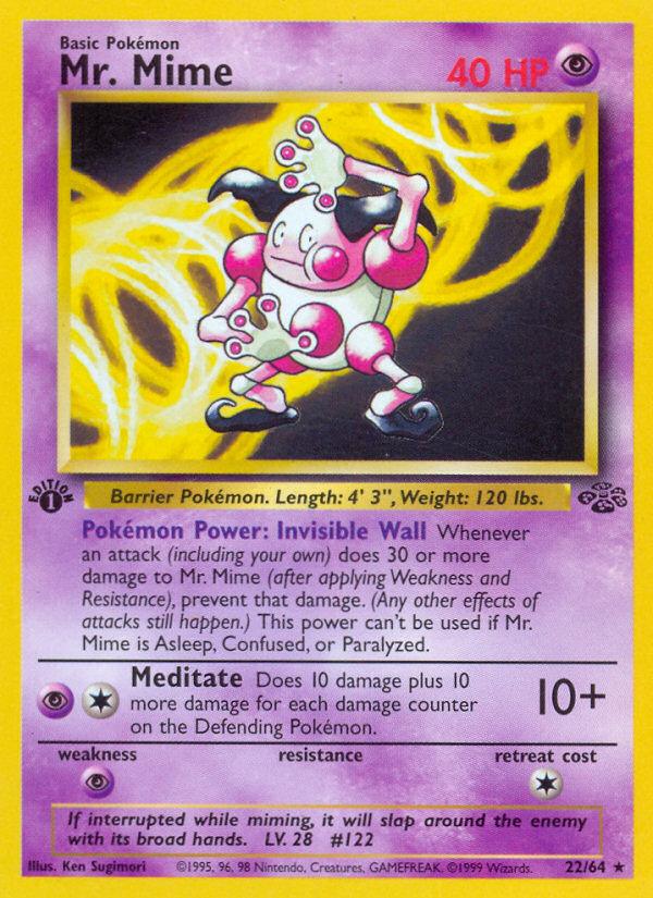 Pokémon-kaart Mr. Mime 22/64 Rare uit de set Jungle Hoofdafbeelding