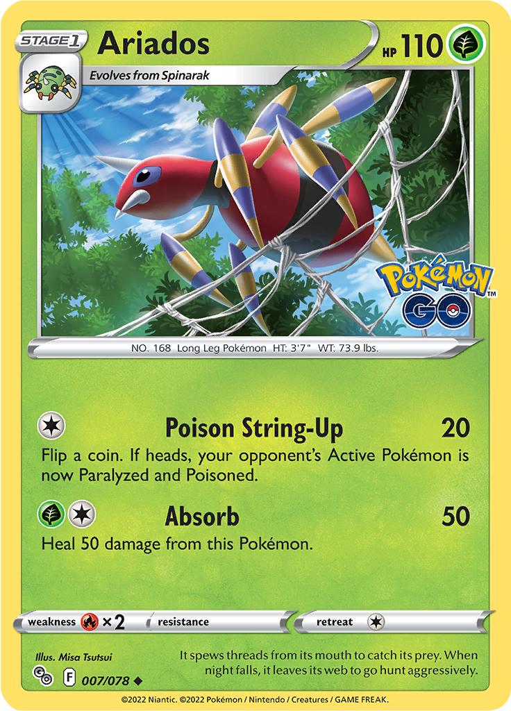 Pokémon-kaart Ariados 007/078 Uncommon uit de set Pokémon GO