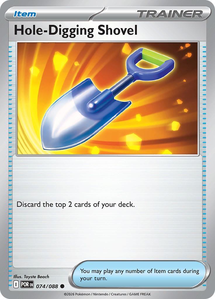 Pokémon-kaart Hole-Digging Shovel 074/088 Common uit de set Perfect Order